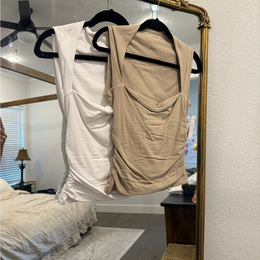 Two Abercrombie & Fitch Square Neck Tank Tops